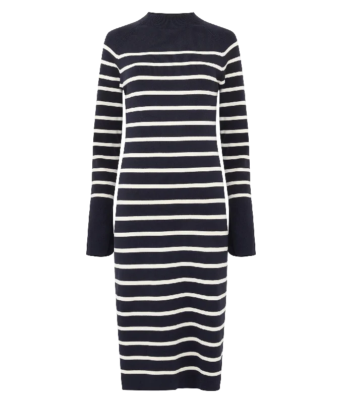 Milena Striped Knit Midi Dress - Multi Fashionable One-Shoulder Midi Dress