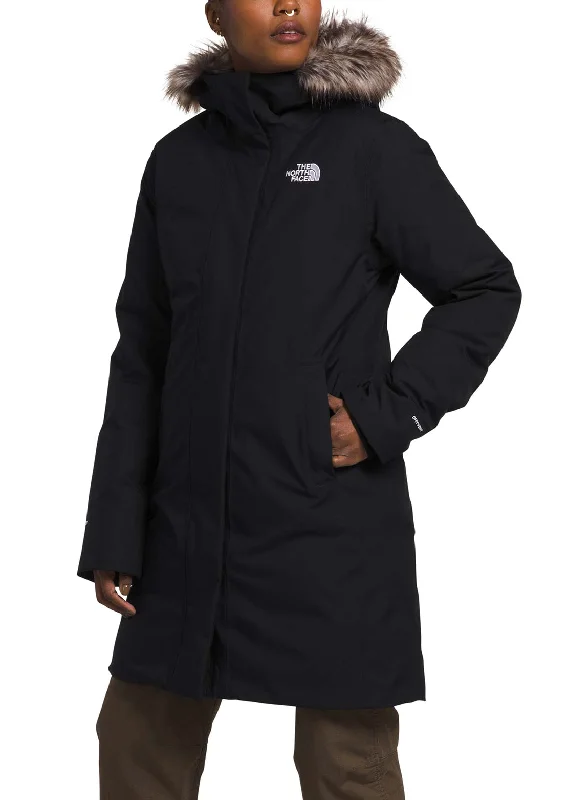 The North Face Women's Arctic Parka Jacket Notch Collar Peter Pan Collar Cowl Neck
