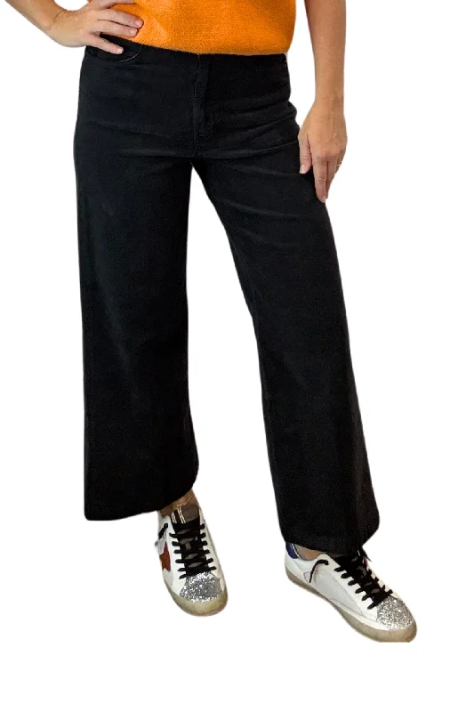 Dear John Denim Black Corduroy Audrey Jeans Casual Skinny Fit Jeans