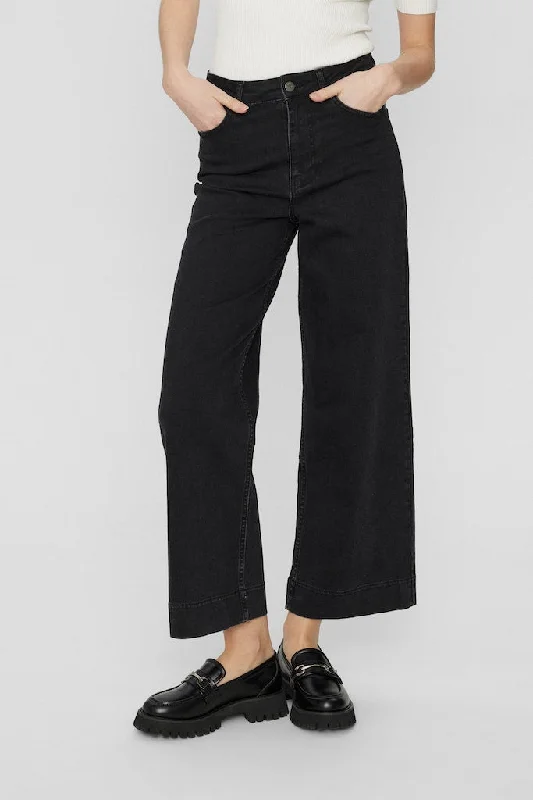 Paris Cropped Black Jeans Caviar Chic Dark-Wash Skinny Jeans