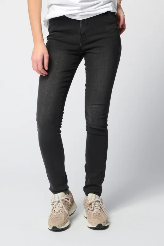 De Originale Performance Skinny Jeans - Washed Black Denim Elegant Bootcut Fit Jeans